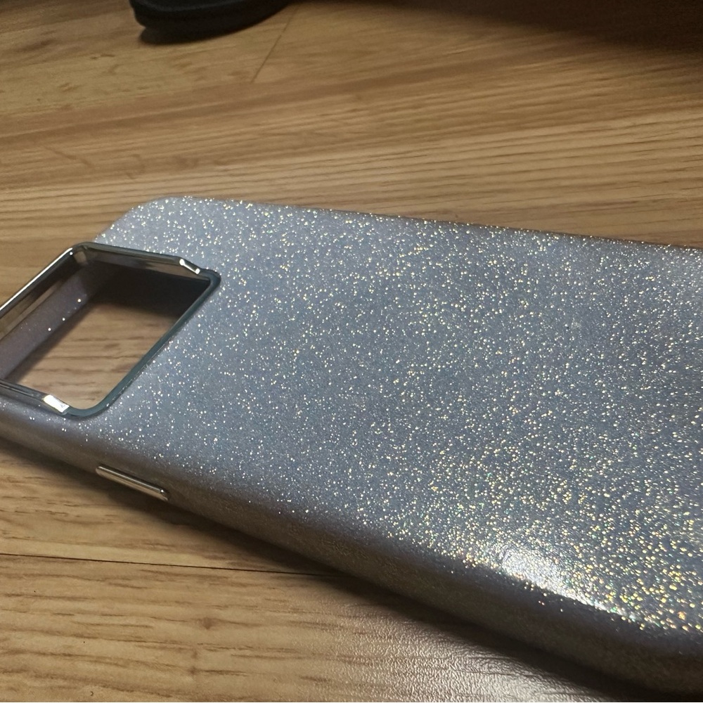 iPhone 13 Pro Case-Mate Silver Glitter Phone Case Hard Shell
